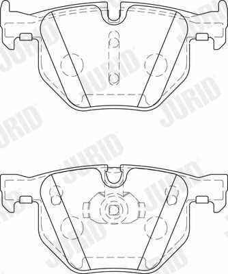 JURID Тормозные колодки задн. BMW E90 E60 E70  2,0-3,0