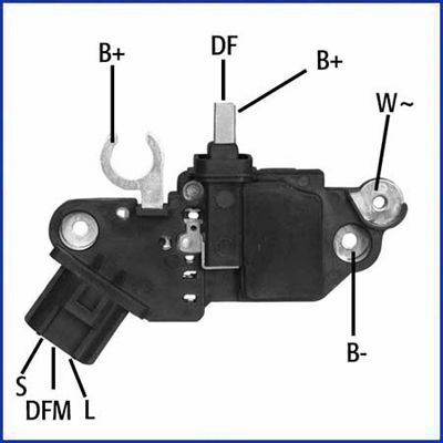 Реле генератора (14.5V) Ford Transit 2.0-2.4 TDCI 00-06 (HÜCO)