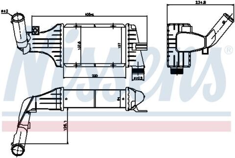 Интеркулер Astra G, Zafira A 1.7/2.0CDTI/DTI 99-