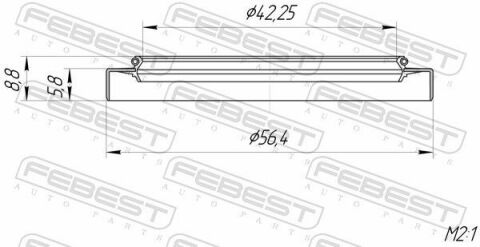 Сальник полуоси 44x56x5.8x8.8 Mazda 2/3/5/6/323/626 91-