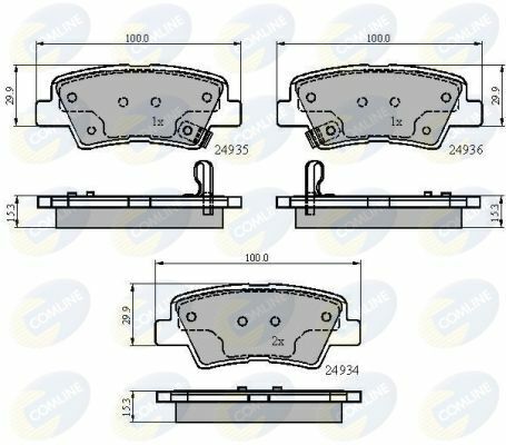 CBP32023 Comline - Тормозные колодки для дисков