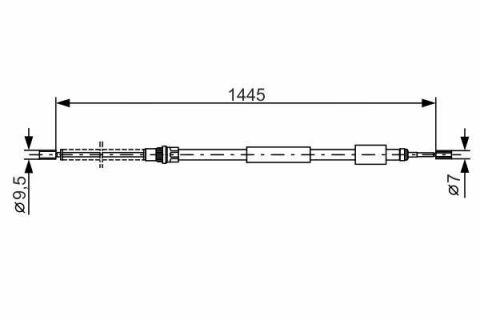 Трос ручного тормозной 309 85- PEUGEOT