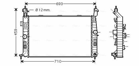 Радіатор охолодження OPEL MERIVA (2003) 1.6