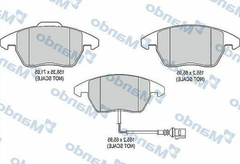 MBF015187 MANDO Тормозные колодки для дисков