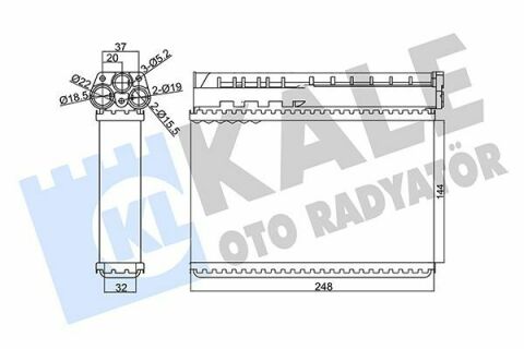 KALE BMW Радиатор отопления 3 E36,5 E39