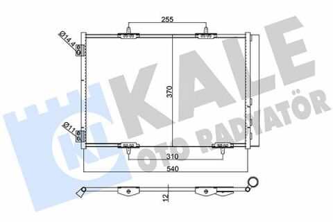 KALE CITROEN Радиатор кондиционера C2,C3 Aircross,C3 II,III,C4 Cactus,DS3,Opel,Peugeot 207/2008/208