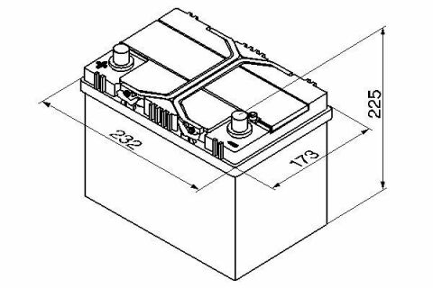 Акумуляторна батарея 60Ah/540A (232x173x225/+L/B00) S4 Азія