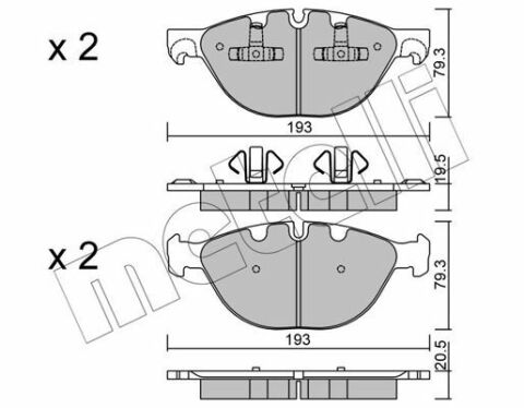 Колодки гальмівні (передні) BMW X5 (E70)/X6 (E71/E72) 07-14 Колодки гальмівні (передні) BMW X5 (E70)/X6 (E71/E72) 07-14