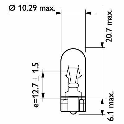 Лампа W2,5W 24V 2,5W W2,1X9,5d