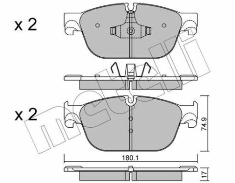 Колодки тормозные (передние) Citroen C5/C6/Peugeot 308/508 09-