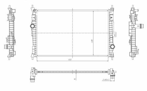 Радіатор охолодження Сitroen Berlingo/C4/C5/Jumpy/Peugeot 308/508/Expert/Partner 1.6/1.6D/2.0D 10-