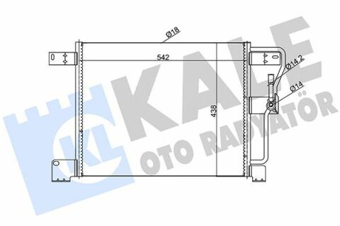 KALE JEEP Радіатор кондиціонера Grand Cherokee 4.0/5.9 91-