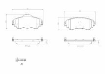 Комплект тормозных колодок из 4 шт. дисковые