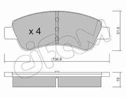 Гальмівні колодки пер. Citroen Berlingo /С3/С4/1.0-2.0 03- Гальмівні колодки пер. Citroen Berlingo /С3/С4/1.0-2.0 03-