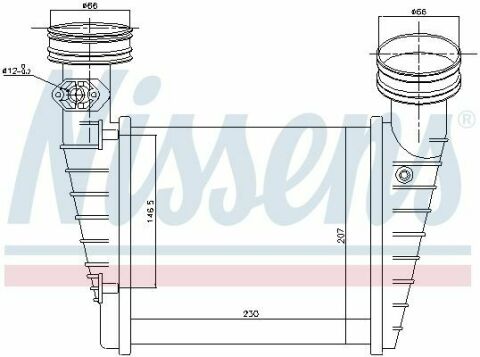 Интеркулер SD SUPERB(02-)1.8 T(+)[OE 3B0.145.805E]