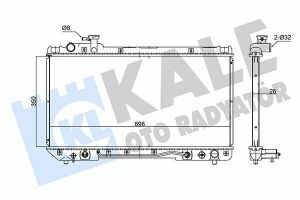 KALE TOYOTA Радіатор охолодження з АКПП Rav 4 I 2.0 94-