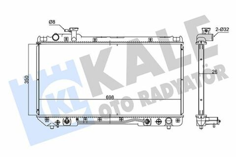 KALE TOYOTA Радіатор охолодження з АКПП Rav 4 I 2.0 94-