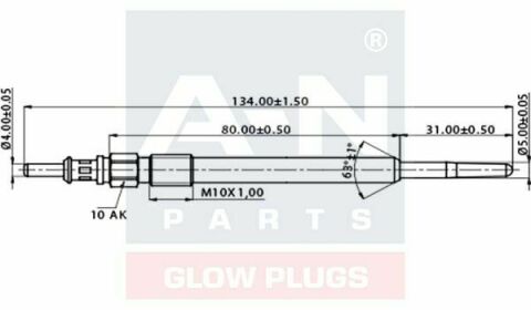 Свеча накаливания (двойная спираль) 5V W203 3.0CDI MB