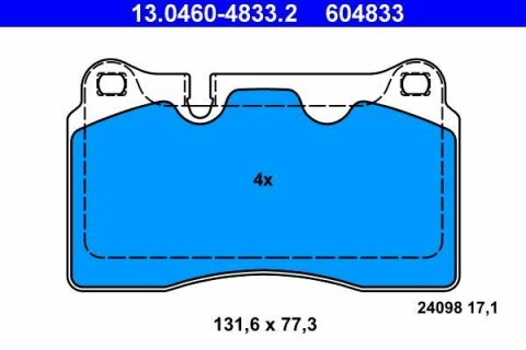 Колодки тормозные (передние) VW Touareg 02- (Brembo)