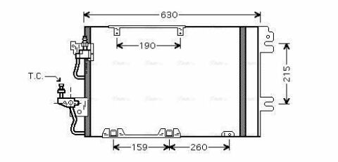 Радиатор кондиционера Astra H 05- OPEL