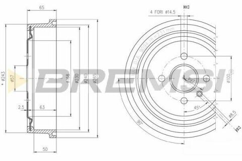 Тормозной барабан Combo 01-/Astra G/H 98-