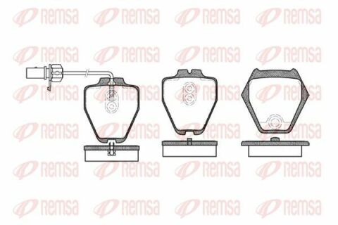 Тормозные колодки перед. (с пр. датч.) AUDI A6/S6 97-05 VW Passat 00-05, Phaeton 02-