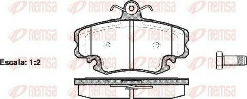 Тормозные колодки перед. H= 64.8 мм PEUGEOT 309 RENAULT Clio, Megane,Logan [-]