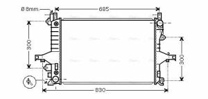 Радіатор охолодження з акпп s60 i, s80 i, v70 ii, xc70 2.0/3.0 99-