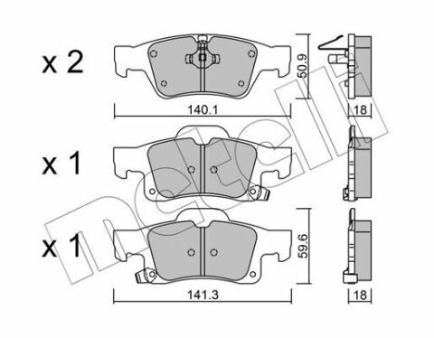 Колодки гальмівні (задні) Jeep Grand Cherokee 3.0 CRD/3.6-5.7 10-