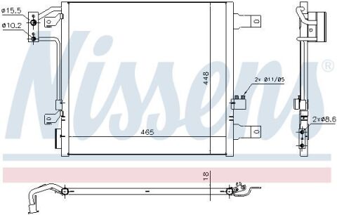 Конденсер JP WRANGLER(07-)2.8 CRD(+)[OE 55056631AA]