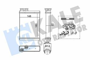 KALE PEUGEOT Радиатор отопления, 308 II / 308 SW II HEATER