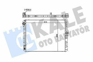 KALE BMW Радиатор охлаждения 5 F10 523/528/530i,7 F01 3.0