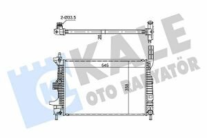 KALE FORD Радиатор охлаждения C-Max II,Focus III,Kuga II,Transit Connect 1.5/1.6TDCi 10-