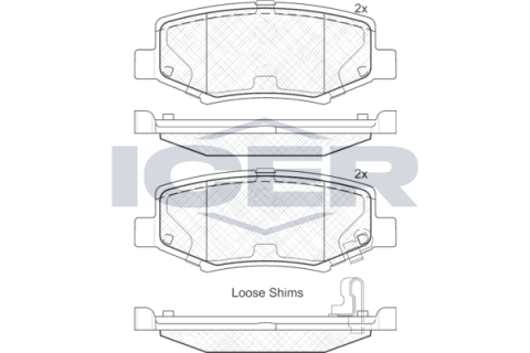 Колодки гальмівні (задні) Jeep Cherokee 08-/Compass 06-/Wrangler 07-/Dodge Nitro 06-12