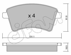 Гальмівні колодки пер. Kangoo 08- (R15/R16)