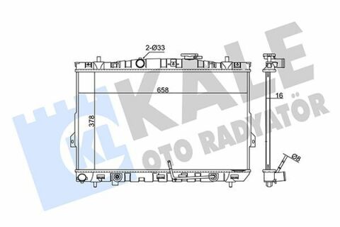 KALE HYUNDAI Радиатор охлаждения Coupe 2.0 01-