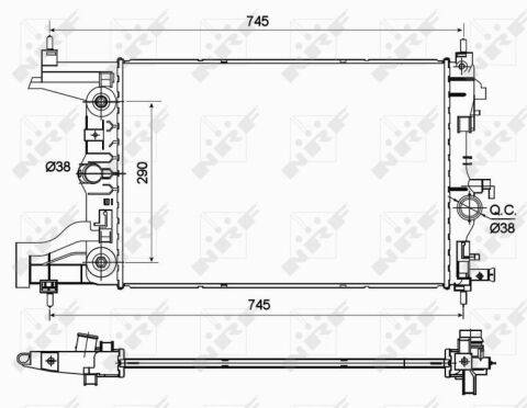 Радиатор охлаждения Opel Astra J/Chevrolet Cruze 1.6/1.8 09-