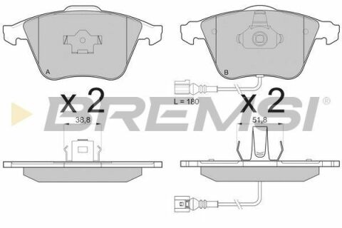 Тормозные колодки перед. VW Golf 03-13/Skoda Superb 08-15 (ATE)