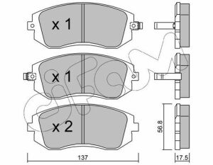 Гальмівні колодки пер. Subaru Impreza 02-/Forester 02- (akebono)