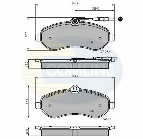 CBP11621 Comline - Тормозные колодки для дисков