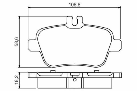 Тормозные колодки (задние) MB A-class (W176)/B-class (W246) 11-