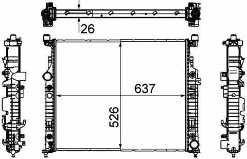 Радиатор охлаждения MB ML (W164) 3.0/3.5/5.0 05-11
