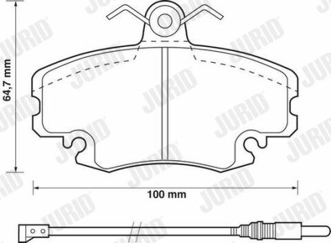 JURID RENAULT Гальмівні колодки передні Logan, Sandero, Dacia Solenza, Peugeot 205-309, R11-25