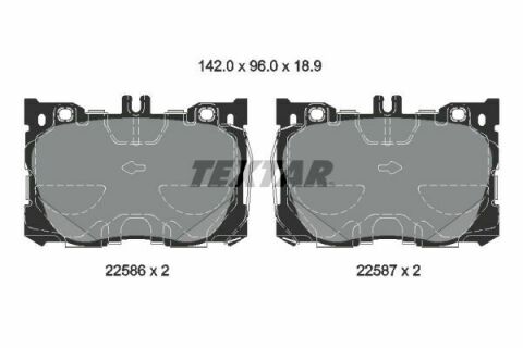 Колодки гальмівні (передні) MB C-class (W205/S205/C205)/E-class (W213) 16- (Brembo)