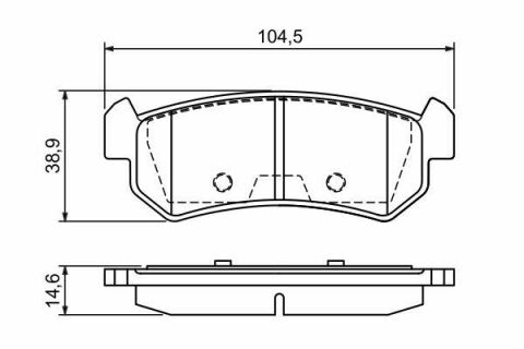 Колодки тормозные (задние) Chevrolet Lacetti/Nubira 05-/Daewoo Nubira 97-