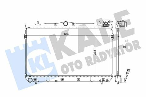 KALE HYUNDAI Радиатор охлаждения Coupe,Lantra II 1.5/2.0 96-