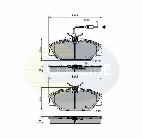 CBP1526 Comline - Тормозные колодки для дисков