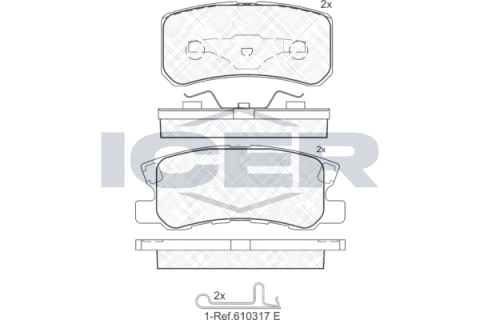 Колодки тормозные (задние) Citroen C4/Peugeot 4008 12-/Dodge/Jeep/Mitsubishi Outlander 06-/Pajero 91