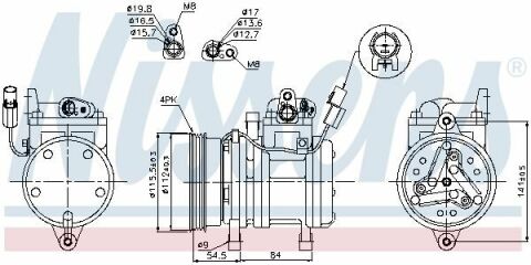 Компрессор KIA PICANTO(04-)1.0(+)[OE 9770107100]