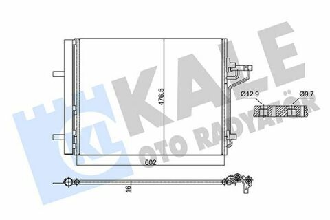 KALE FORD Радиатор кондиционера C-Max II,Focus III 10-